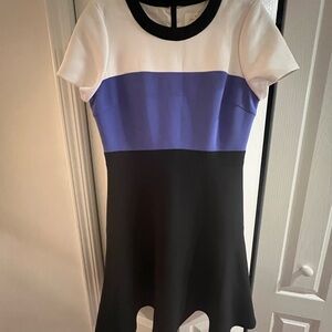 Kate Spade Fit and Flare Mini Dress White Cream Short Sleeve